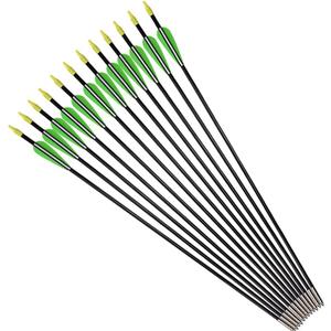 Fiberglass Practice Arrows Archery 24 Inch Target Shooting Safety Recurve Bows Suitable for Youth Woman Beginner 12 PCS