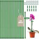 Joyhalo 20 Pack Plant Stakes for Indoor Plants, 16 Inch Garden Stakes, Adjustable Plant Support Sticks for Tall Plants As Tomatoes Beans Orchid Vegetable