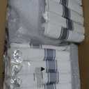 Goodluck 350 Piece Silver Plastic Dinnerware Set for 50 Guests, Fancy Disposable Plates for Party, Include: 50 Dinner Plates, 50 Dessert Plates, 50 Pre Rolled Napkins with Silver Silverware, 50 Cups