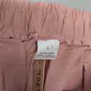 Puimentiua Womens Linen Pants Summer Lightweight Breathable Elastic Waist Drawstring Beach Vacation Pants with Pockets, L