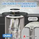 3 x zaa Bathroom Sink Stopper - 2Pack Bathroom Sink Drain Strainer,Pop Up Bathroom Drain Stopper with Anti-Clogging Filter Basket,for 1.05~1.65 in U.S.Standard Basin Drain Holes,Black
