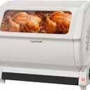 NutriChef Horizontal Rotating Shawarma Oven | Rotisserie, Shawarma & Kebab Machine | Includes Large 22.4 Quart Capacity, 3-Hour Timer & 6 Kebab Skewers | Ideal for Chicken,Turkey & Lamb | White, 22.4 QT