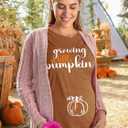 Maternity Shirts for Halloween Thanksgiving Pregnancy Clothes Funny Skeleton Pumpkin Pregnant Announcement Tshirt (Gray, S)