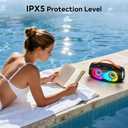 Portable Bluetooth Speaker,IPX5 Waterproof WirelessSpeaker with Dynamic Lights,TWS Pairing to 40W Stereo Sound,Bluetooth 5.0,20H Playtime, Outdoor/Home SmallSpeakers as Gifts for Kids Teens or Women
