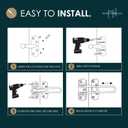 Mega Handles Safety Door Lock 2026 Version, Heavy-Duty Zinc Alloy 4.2" Door Lock, Swing Bar Door Guard, Safety Childproof Reinforcement Door Stopper for Kids (Satin Brass)