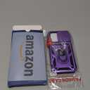 Janmitta Case for iPhone 14 Pro Phone Cover Built in Slide Camera Lens Cover+Screen Protector,Heavy Duty Shockproof Full Body PhoneCase with Finger Ring Holder Kickstand,Purple