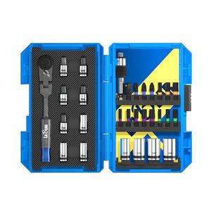 LaBear 29-Piece 1/4" Ratchet & 1/4'' Dr. Socket Set / 2-in-1 Bit & Socket Holder 1/4-inch S2 Impact Bits, Socket Adapter for home electronics, vehicles