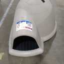 Petmate Large Dog House Outdoor Weatherproof - Indigo Igloo Dog House, Made in USA, for Large Dogs 50 to 90 pounds, TAUPE/BLACK