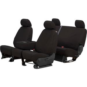 Covercraft - SS3351PCCH Custom-Fit Front Bench SeatSaver Seat Covers - Polycotton Fabric, Charcoal Black