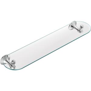 Moen DN7790CH Lounge 24-Inch Wide x 5-Inch Deep Decorative Glass Bathroom Vanity Shelf, Chrome, 24 Inches X 5.5 Inches X 3.2 Inches