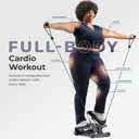 Sunny Health & Fitness Mini Steppers for Exercise at Home, Stair Step Workout Machine with Resistance Bands, Full Body Cardio Equipment, Optional Free SunnyFit App Connection Smart Stepper