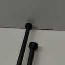 2 Pack Heavy Duty 1 Inch Diameter Single Curtain Rods 72-144 Adjustable Window Curtain Rod with Aluminum Alloy Cylindrical Cap Finials, Wall Mount and Ceiling Mount, Matte Black