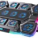 Gaming Laptop Cooling Pad - 11 High Speed Turbo Fans Ultra Quiet Laptop Cooler Stand with RGB Lights Digital Display Height Adjustable for 17 Inch Laptop