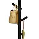 Solid Wood Round Base Coat Rack, Free Standing Hall Coat Tree with 8 Hooks+2 spare for Coats, Hats, Bags, Purses, for Entryway, Hallway, Rubberwood Hooks,Base and Pole(Round Base,Black)