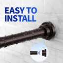 Mcrbeay Shower Curtain Rod, 1" Diameter Heavy Duty Tension Shower Rod, Non Slip Adjustable 28-102 inch No Drilling Shower Curtain Rods Spring Tension For Bathroom, Shower Stall, No Rust, Bronze