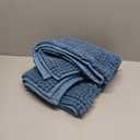 SUBRTEX Bathroom Rugs, 20" x 32" Chenille Bath Rug Soft Short Plush Bath Mat Soft Shower Mat Water Absorbent Shower Mat Quick Dry Machine Washable, Stone Blue