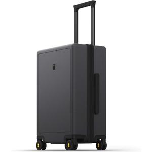 LEVEL8 Rolling Carry on Luggage Airline Approved, Carry-on Suitcases with Wheels, Lightweight Luminous Textured Luggage for Men Women, Tsa Lock, 20 Inch, Dark Grey