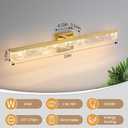 AIJIASI Gold Bathroom Light Fixtures, 32 Inch Modern Vanity Lights for Bathroom 24W Dimmable Vanity Lighting Fixtures Over Mirror LED Vanity Light Bar for Restroom Mirror 3000K