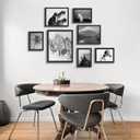 Real Glass Collage Picture Frames - 7 Pack, Gallery Frame Set, Multi Sizes Including 11x14, 8x10, 5x7, Collage Wall Decor for Hanging or Tabletop Display, Black