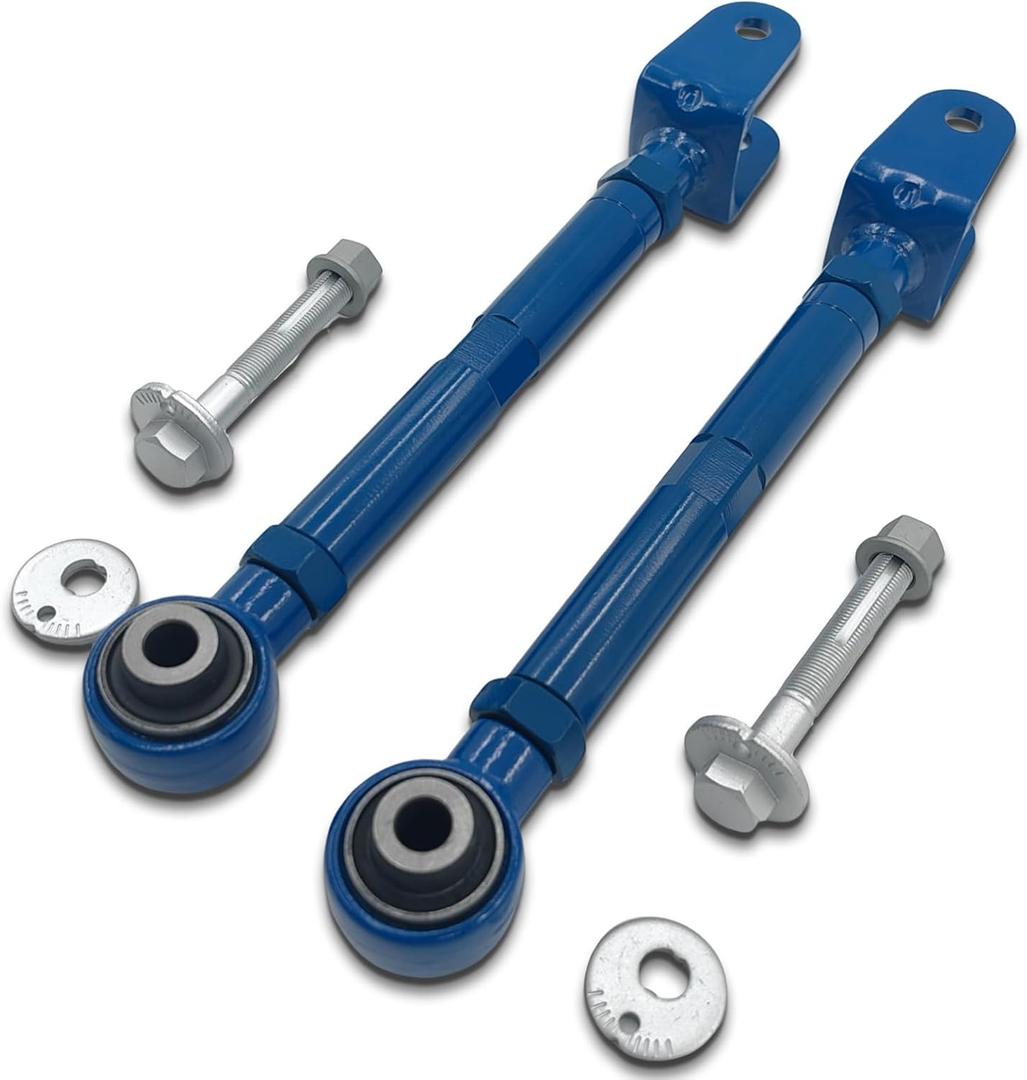 Rear Camber Arm for Infiniti G35 2006-2008, G37 2008-2013, M35 M45 Q40 QX70, Nissan 370Z 2009-2016, Adjustable Camber Arms -3.00 to +3.00 with Cam Bolts, Lower Suspesnion Control Arm 2PCS