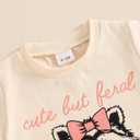 Sejardin Baby Girl Summer Outfit Infant Letter Print Short Sleeve T Shirt Tops and Stretch Shorts 6 12 18 24M 2T Girl Clothes (Beige)