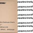 4 Pack 12 Inch Chainsaw Chain 1/4"LP Pitch .043" Gauge 64 Drive Links, Replacement Pole Saw Chain 12-inch Chainsaw Chains Fits for Stihl MSA120 C-B MSA140 C-B and More