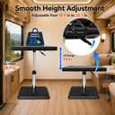 Adjustable Car Seat Tray Table with Orange Desk Mat, Foldable Car Desk