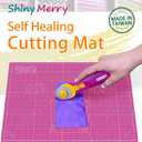 Self Healing Cutting Mat A1 24"x36" Double Sided 5-Ply Craft Mat for Sewing, Quilting, Fabric, Scrapbooking Pink/Purple