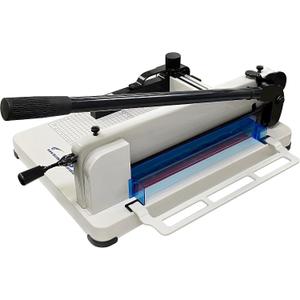 HFS(R) Heavy Duty Guillotine Paper Cutter 400 Sheet Capacity | Solid Steel Construction (A4-12'' Paper Cutter)