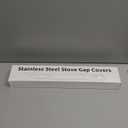 2PCS Kitchen Stove Counter Gap Covers, Stainless Steel Gap Cover, Cooktop Trim Kit, Stove Gap Guards, Oven Gap Filler, Heat Resistant & Effectively Protect Stove Gap Filler(13.8"-27.5" Silver)