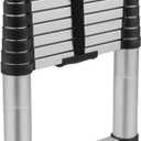 RecPro RV 14.5' Telescoping Ladder | 15 Steps | Weighs 28 lbs | 330 lb Load Capacity | Aluminum Body | Locks Into Place