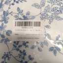 Ksriylm No Hook Fabric Waterproof Dark Blue Floral Shower Curtain, Farmhouse Flower Shower Curtain Liner Set for Bathroom Decor, Chic Cloth Leave Hookless Shower Curtain Set, 71" Wx 74" L