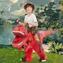 COMIN Inflatable Dinosaur Costumes for Toddler Kids T Rex Blow Up Ride on Dino Outfits for Halloween Party (55)
