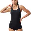 speedo Women's Swimsuit One Piece PowerFlex Princess Seam Ultraback Conservative Cut (12)