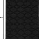 Garland Rug Sparta Non Slip Polypropylene 3 Ft. X 5 Ft. Black Area Rug- Ideal for Living Rooms & Hallways, Stylish & Durable for High Traffic Areas