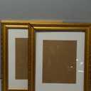 11x14 Gold Picture Frame, Photo Frame for Wall or Tabletop Display, 2 Pack Ornate Vintage Picture Frames with Real Glass, Display Poster 8x10 with Mat or 11x14 without Mat for Antique Dco (11"x14")