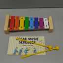 MINIARTIS Xylophone for Kids and Toddlers | 8 Notes Colorful Wooden Xylophone with Mallets and 15 Music Songbook | Kids Musical Instrument Educational Montessori Toys