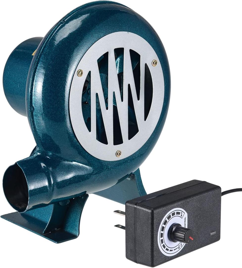 Electric BBQ Blower Charcoal Chimney Starter BBQ Fan for Grill Picnic Camping Outdoor Cooking BBQ Air Blower 110V Variable Speed Control