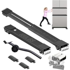 Appliance Rollers Heavy Duty 360, Extendable Appliance Sliders, Adjustable Furniture Mover Mobile Roller Base, Easily Move Washer and Dryer Machines, Refrigerators, Max 880 LB