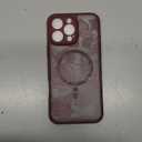 XIZYO Magnetic Case for iPhone 16 Pro Max Floral Rose Cute Phone Case [Compatible with Magsafe] for Women Girls Burgundy Aesthetic Pattern Slim TPU Shockproof Bumper Cover, Wine Red