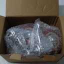 Heavy Duty Stem Caster Wheels Double Bearing PU Castors No Noise Swivel Casters M8-1.25x25mm 4 Packs with Dual Locking (4 Inch,With Brake)