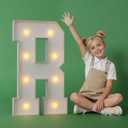 2.3FT Marquee Letters R Large Light Up Letters Cool White Big Foam Cardboard Graduations Prom Marry Me Wedding Birthday Party Decorations Backdrop Sign R