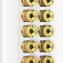 Cable Matters Speaker Wire Wall Plate, Gold Plated Speaker Wall Plate with Banana Plug Binding Post for 5 Speakers, White