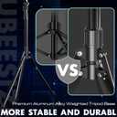 UBeesize 12'' LED Ring Light with 62'' Tripod Stand and Magnetic Phone Holder, Selfie Ring Light for Video Recording, Live Streaming, Compatible with iPhone & Android (Black)