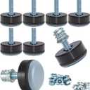 1/4-20 Leveling Feet - PTFE (Teflon) Bottom(1 inch Base), Smooth Gliding Base for Furniture Protection, Adjustable Furniture Leveler for Tables, Chairs, Legs (8 Pack)