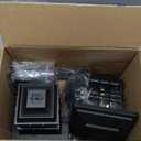 Solar Post Lights Outdoor Solar Cap Lights Deck Fence Cap for 4x4 5x5 6x6 Posts Patio Garden Courtyard Bright Decoration Fixture Waterproof Warm White Lighting Black (4Pack)