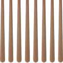 8 Pack 10 Inch Brown Taper Candles for Dinner Home Decor Wedding Shower