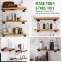 14 Inch Floating Shelf Brackets Heavy Duty, Square Shelving Brackets, Metal Floating Shelf Supports, Black Wall Mount Brackets 4 Pack