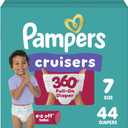 Pampers Diapers - Cruisers 360 - Size 7, 44 Count, up to 100% Leakproof Pull-On Diaper for Active Babies