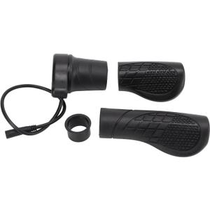 Left Electric Throttle 22.2mm, Bikes Throttle Grip, Non-Slip Half Twist Throttle Handle Waterproof, Waterproof Speed Throttle Handlebar for Bafang BBS02 BBSHD Mid Motors Conversion Kit Accessories